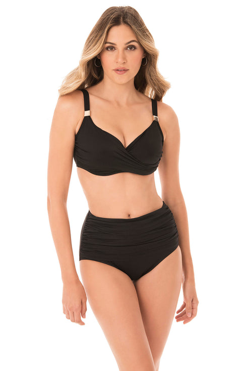 MiracleSuit Solid Surplice Bikini Top